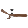 Hinkley Lighting Swell Illuminated 56" 3 Blade Indoor LED Ceiling Fan Matte Black / Walnut