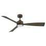Hinkley Lighting Iver 56" 3 Blade Indoor / Outdoor Smart LED Ceiling Fan Metallic Matte Bronze