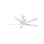 Hinkley Lighting Vail 52" 5 Blade Indoor/Outdoor Smart LED Ceiling Fan Matte White