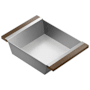 Home Refinements by Julien 17" x 12" Kitchen Sink Bin Stainless Steel / Walnut