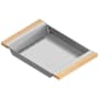 Home Refinements by Julien 18" x 12" x 2-1/4" Stainless Steel Colander Stainless Steel / Maple