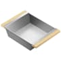 Home Refinements by Julien 17" x 12" Kitchen Sink Bin Stainless Steel / Maple