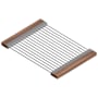 Home Refinements by Julien 17" x 12" Wide Stainless Steel Drying Rack Stainless Steel / Walnut