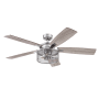 Honeywell Ceiling Fans Carnegie 52" 5 Blade Indoor LED Ceiling Fan Pewter