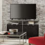 Hooker Furniture St Armand 60" Wide 4 Door Contemporary Industrial Home Entertainment TV Media Console Cabinet Black