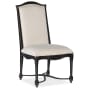 Hooker Furniture Ciao Bella 23" Wide Fabric Dining Chair with Nailhead Trim Tuscan Cream / Black