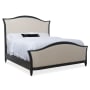 Hooker Furniture Ciao Bella Queen Size Upholstered Bed with Nailhead Trim Tuscan Cream / Black