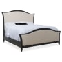Hooker Furniture Ciao Bella California King Upholstered Bed with Nailhead Trim Tuscan Cream / Black