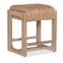 Hooker Furniture Banyon Bay 21" Wide Leather Counter Stool Desert Oak / Toast