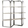 Hooker Furniture Modern Mood 78" Wide 3 Shelf Metal and Wood Etagere Diamond