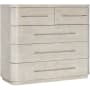 Hooker Furniture Modern Mood 50" Wide 5 Drawer Oak Dresser with Self Close Diamond
