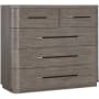 Hooker Furniture Modern Mood 50" Wide 5 Drawer Oak Dresser with Self Close Mink