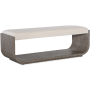 Hooker Furniture Modern Mood 56" Wide Wood Framed Polyester Bedside Bench Mink