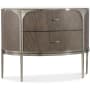 Hooker Furniture Modern Mood 42" Wide Marble Top Oak and Metal Nightstand with Self Closing Drawers Mink