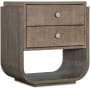Hooker Furniture Modern Mood 28" Wide Oak and Metal Nightstand with Self Closing Drawers Mink