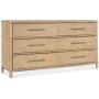 Hooker Furniture Retreat 68" Wide 6 Drawer Wood Dresser with Self Close Dune