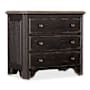 Hooker Furniture Americana 34" Wide 3 Drawer Oak Nightstand Molasses / Honey / Antique Bronze