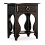 Hooker Furniture Americana 32" Wide 1 Drawer Oak Nightstand Molasses / Antique Bronze