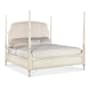 Hooker Furniture Americana Queen Oak Upholstered Poster Bed Frame Daisy