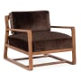 Hooker Furniture Moraine 31" Wide Wood Accent Chair Vintage Natural / Marcella Chocolate