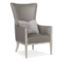 Hooker Furniture Kyndall 29" Wide Leather Accent Chair Tetra Platinum / Guiltless Grey