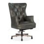 Hooker Furniture Brinley 27" Wide Leather Executive Swivel Office Chair Bellaire Graige / Metal