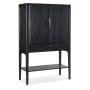 Hooker Furniture Archer 45" Wide 1 Drawer Mahogany Accent Cabinet Black / Gold