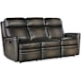 Hooker Furniture Hamilton 79" Wide Leather Sofa with Bustle Back Sarzana Castle