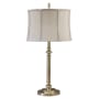 House of Troy Single Light Up Lighting Table Lamp from the Coach Collection Antique Brass
