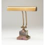 House of Troy 14" Piano / Desk Lamp Weathered Brass / Black / Tan Marble