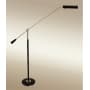 House of Troy Piano Lamp from the Floor Lamp Collection Satin Nickel / Black