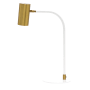 House of Troy Cavendish Single Light 21" High Integrated LED Arc Desk Lamp Weathered Brass and White