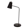 House of Troy Kirby Single Light 23-1/2" High Integrated LED Arc Table Lamp with Metal Shade Black