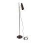 House of Troy Norton Single Light 59" Tall Adjustable LED Floor Lamp Chestnut Bronze / Antique Brass Accents