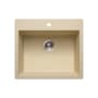Houzer Quartztone 25" Drop In Single Basin Granite Composite Kitchen Sink Sand