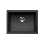Houzer Quartztone 24-3/8" Undermount Single Basin Granite Composite Kitchen Sink Midnite