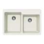 Houzer Quartztone 33" Drop In Double Basin Granite Composite Kitchen Sink Cloud
