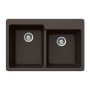 Houzer Quartztone 33" Drop In Double Basin Granite Composite Kitchen Sink Mocha
