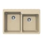 Houzer Quartztone 33" Drop In Double Basin Granite Composite Kitchen Sink Sand