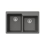 Houzer Quartztone 33" Drop In Double Basin Granite Composite Kitchen Sink Slate