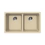 Houzer Quartztone 31-1/8" Undermount Double Basin Granite Composite Kitchen Sink Sand