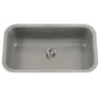 Houzer Porcela 30-7/8" Undermount Single Basin Porcelain, Stainless Steel Kitchen Sink Slate