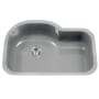 Houzer Porcela 31-1/4" Undermount Single Basin Porcelain, Stainless Steel Kitchen Sink Slate