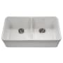 Houzer Platus 32-3/16" Farmhouse Double Basin Fireclay Kitchen Sink White