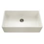 Houzer Platus 36" Farmhouse Single Basin Fireclay Kitchen Sink Biscuit