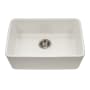 Houzer Platus 23-7/16" Undermount Single Basin Fireclay Kitchen Sink Biscuit