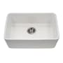 Houzer Platus 23-7/16" Undermount Single Basin Fireclay Kitchen Sink White