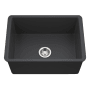 Houzer Platus 25-1/2" Undermount Single Basin Fireclay Kitchen Sink Black