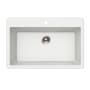 Houzer Quartztone 33" Drop In Single Basin Granite Composite Kitchen Sink Cloud