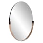 Howard Elliott Zanki 30" Diameter Circular Stainless Steel Framed Bathroom Mirror Polished Rose Gold